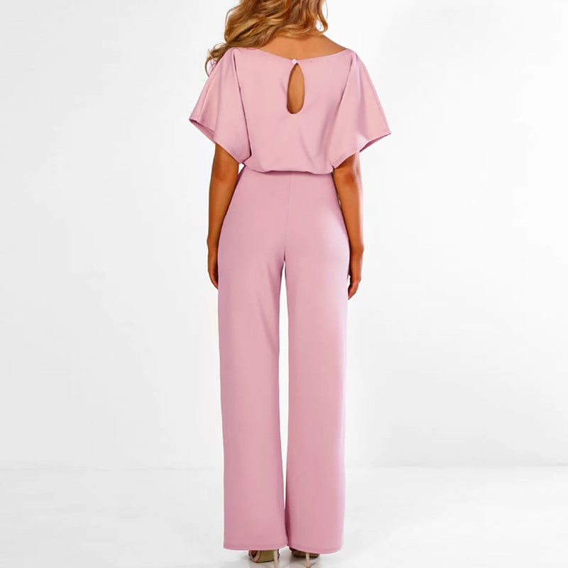 Belted Wide Leg Jumpsuit for Women - View 3