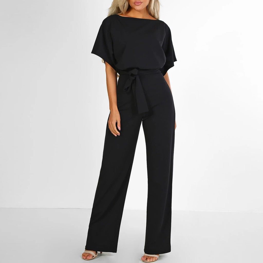 Belted Wide Leg Jumpsuit for Women - View 4