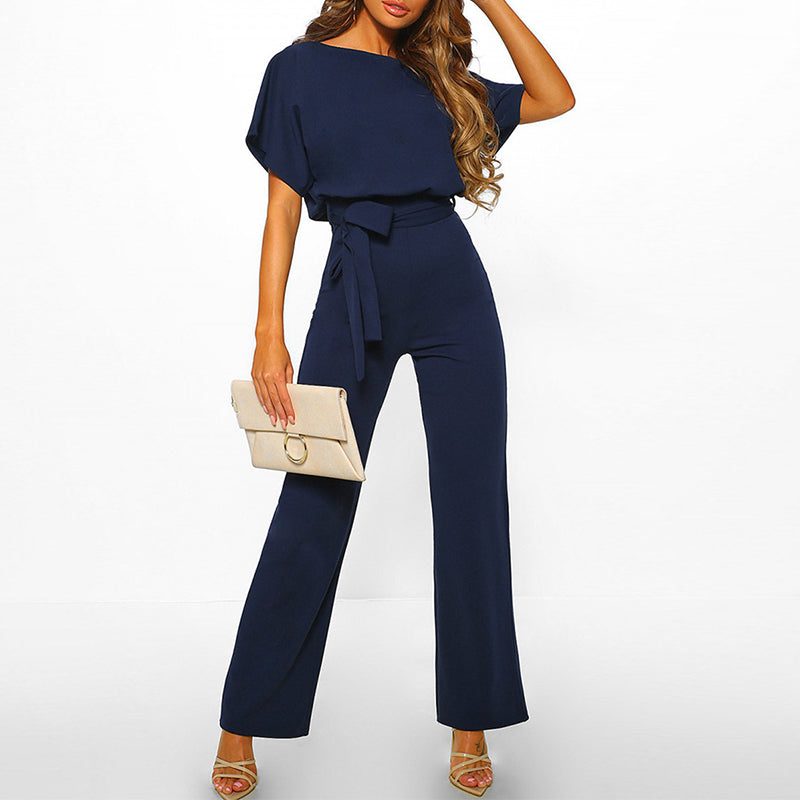 Belted Wide Leg Jumpsuit for Women - View 6