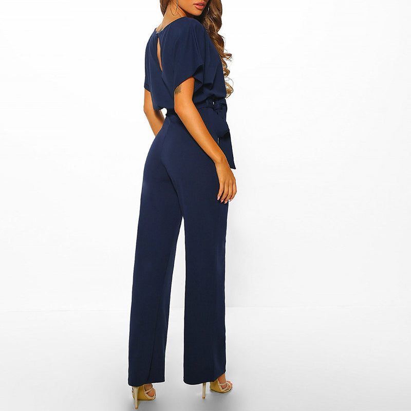 Belted Wide Leg Jumpsuit for Women - View 2