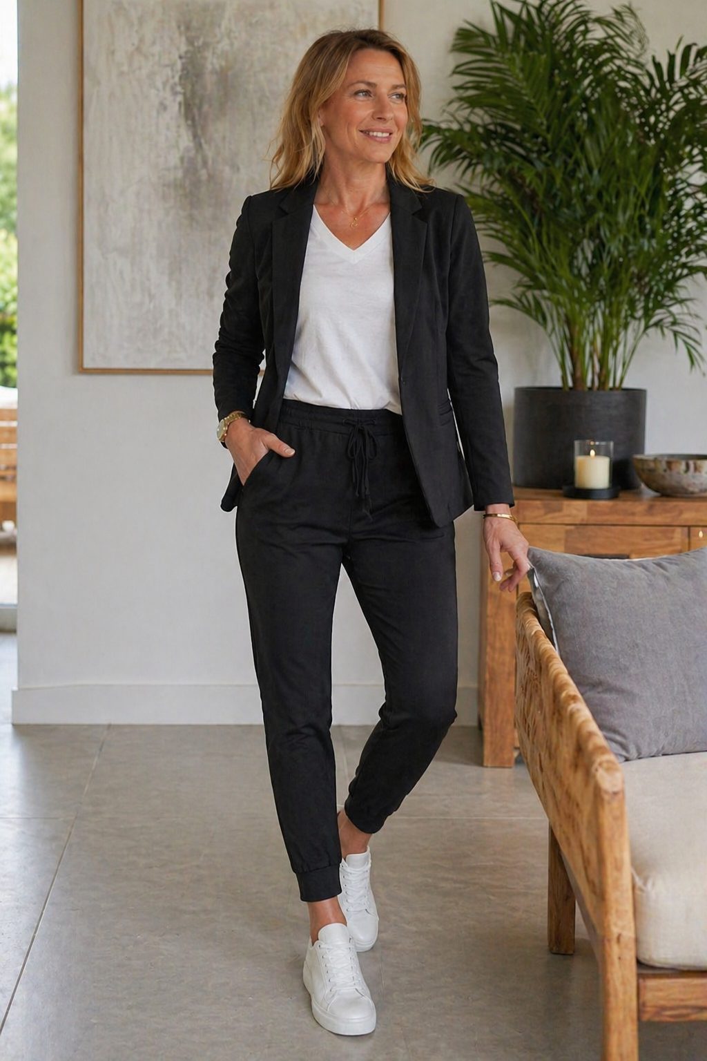 Blazer and Jogging Trousers Set for Women - View 3
