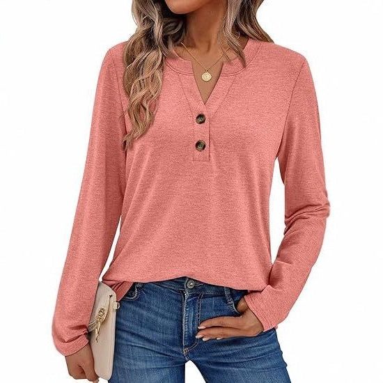 Button-Down Long Sleeve Blouse for Women