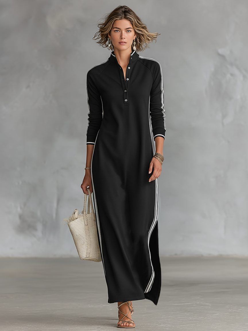 Button Down Maxi Shirt Dress for Women