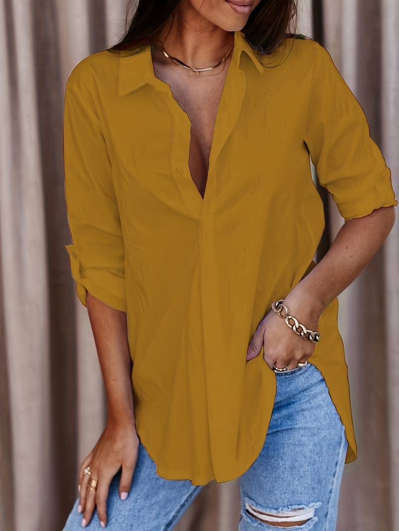 Button-Down Oversized Shirt for Women - View 11
