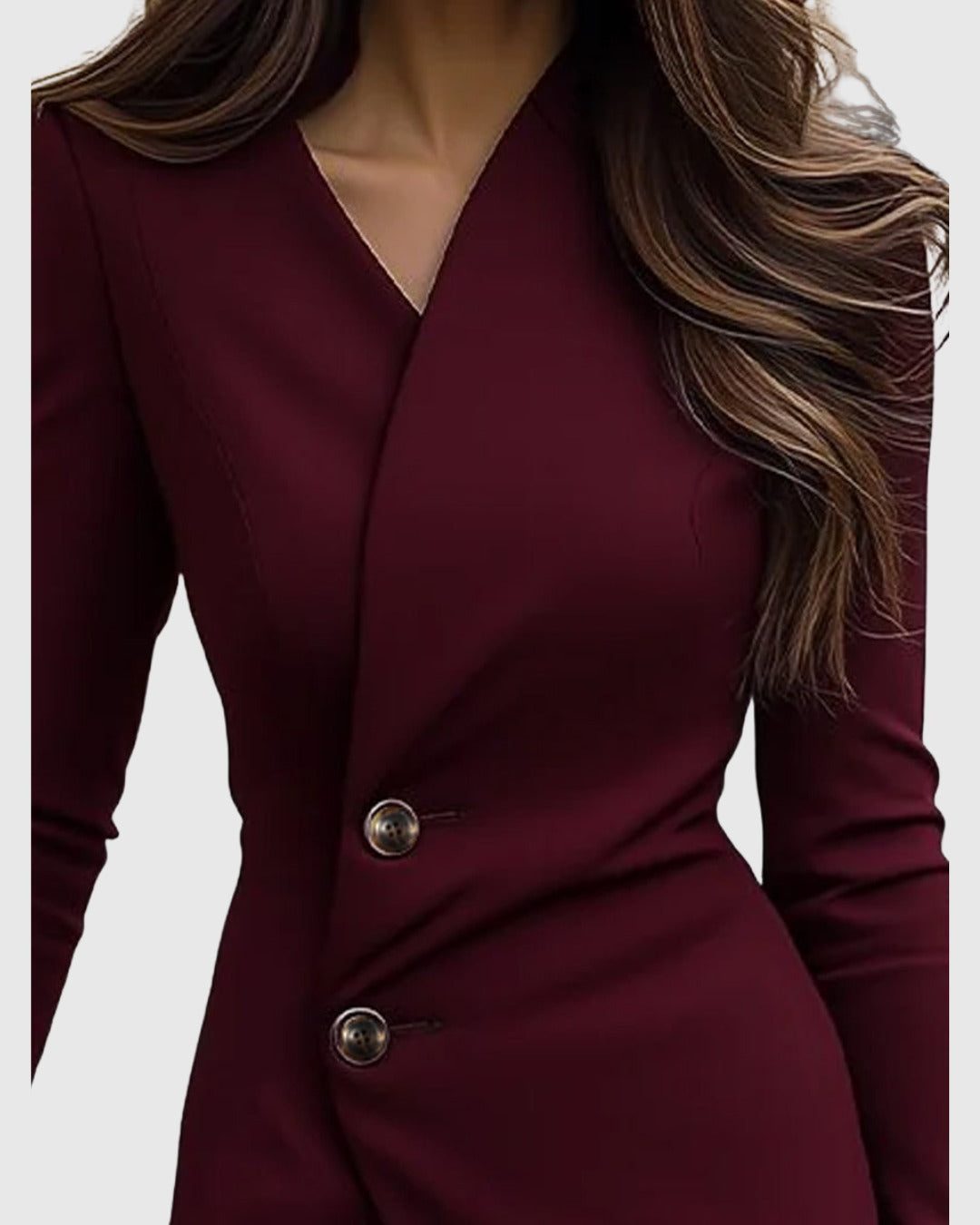 Button-Front Blazer Cocktail Midi Dress for Women - View 2