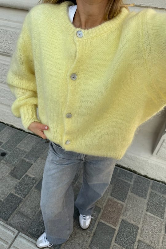 Button-Up Knit Cardigan with Long Sleeves for Women