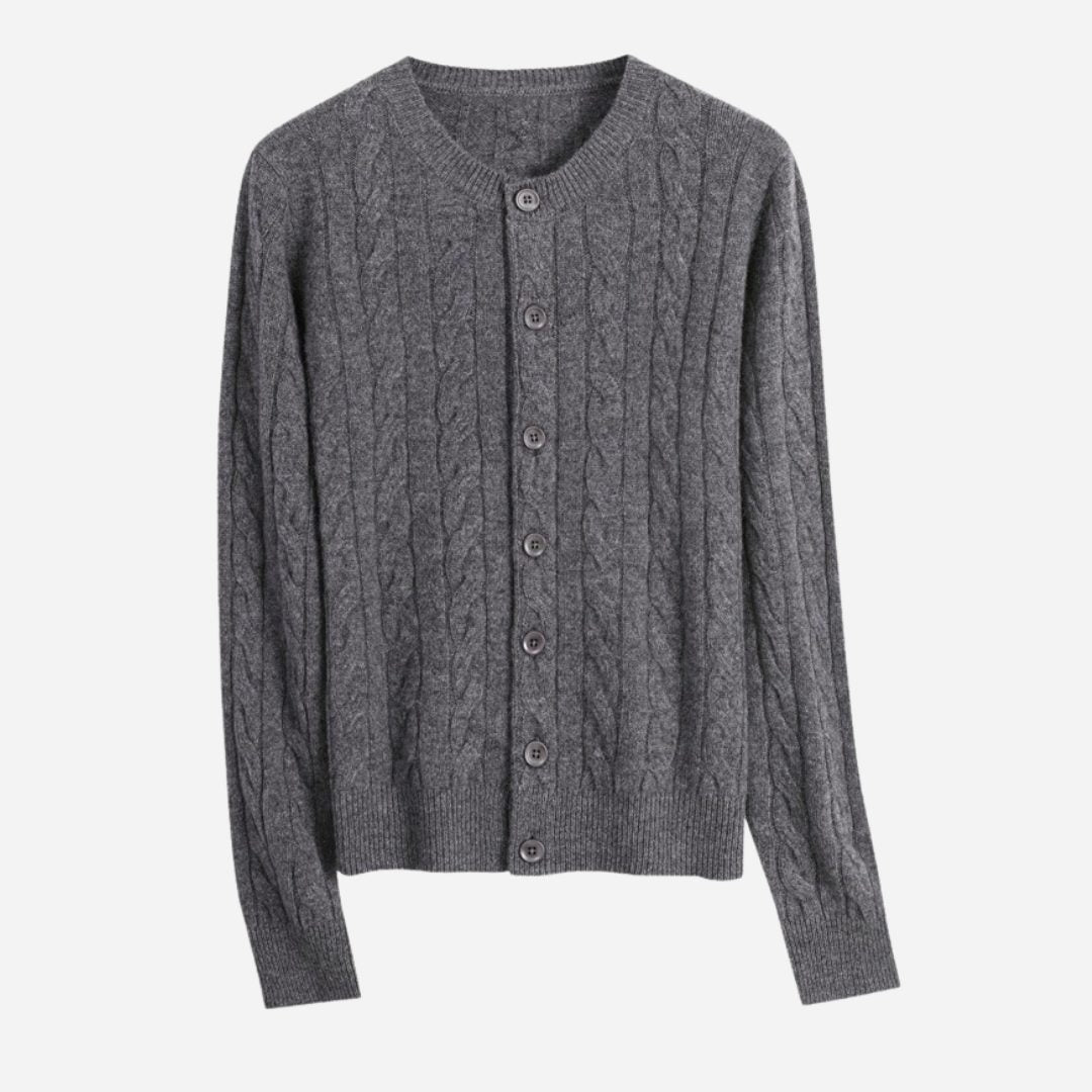 Cable Knit Button-Front Cardigan for Women - View 10