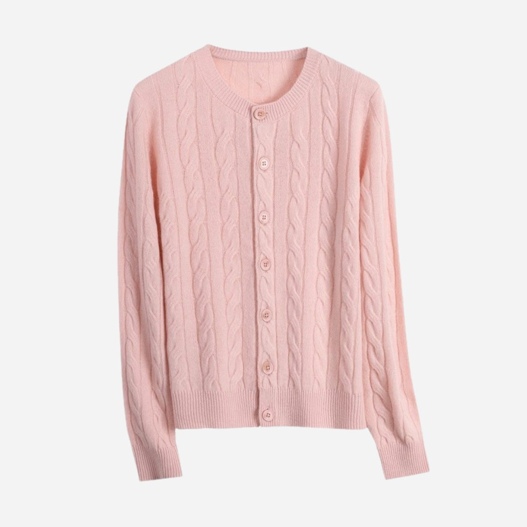 Cable Knit Button-Front Cardigan for Women - View 11