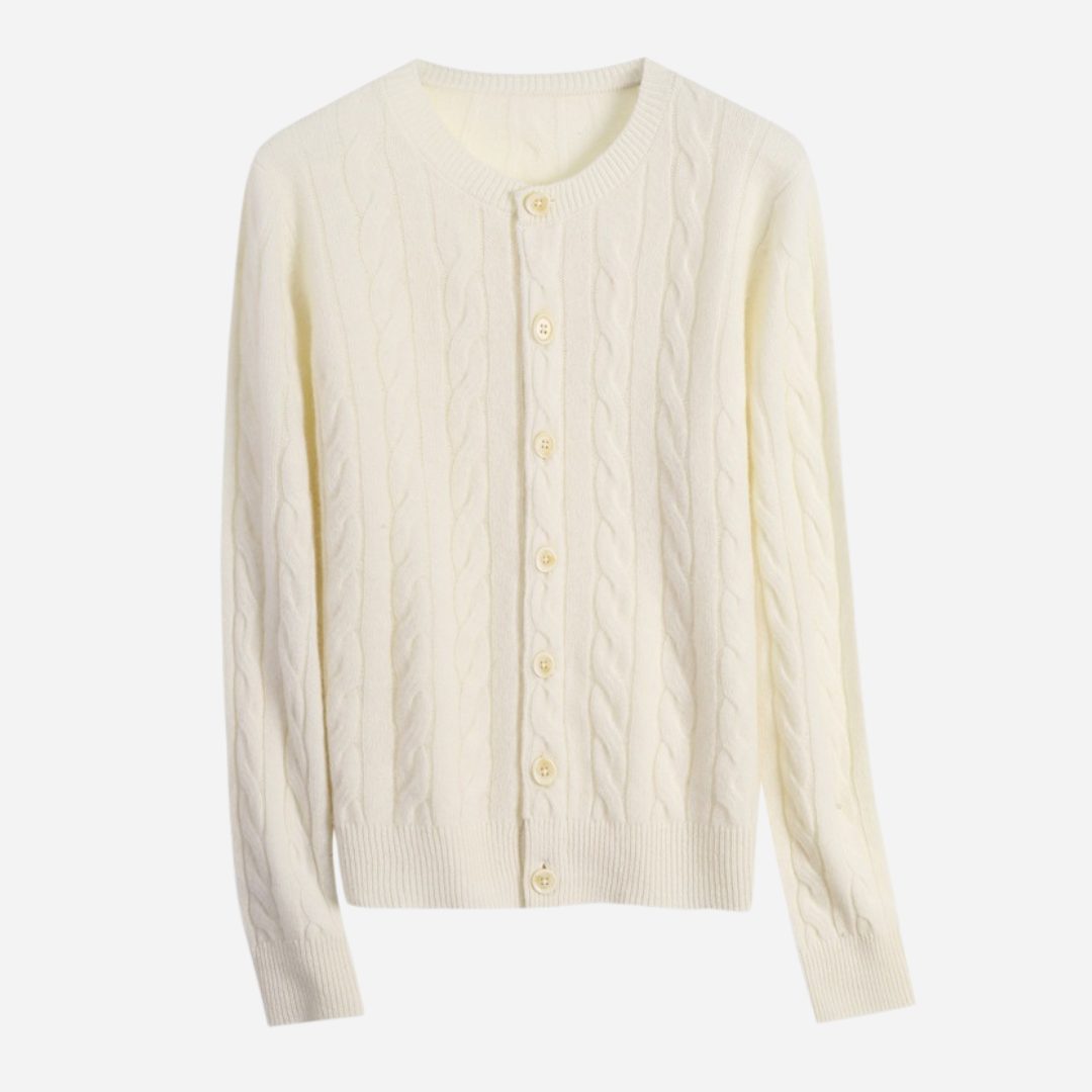 Cable Knit Button-Front Cardigan for Women - View 12