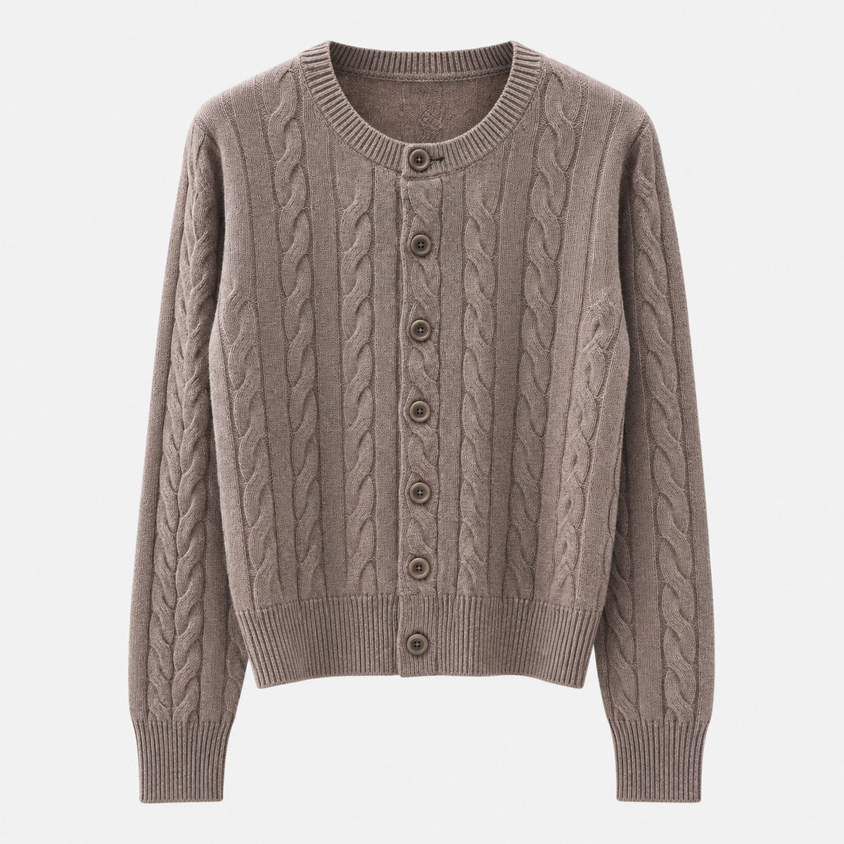 Cable Knit Button-Front Cardigan for Women - View 7