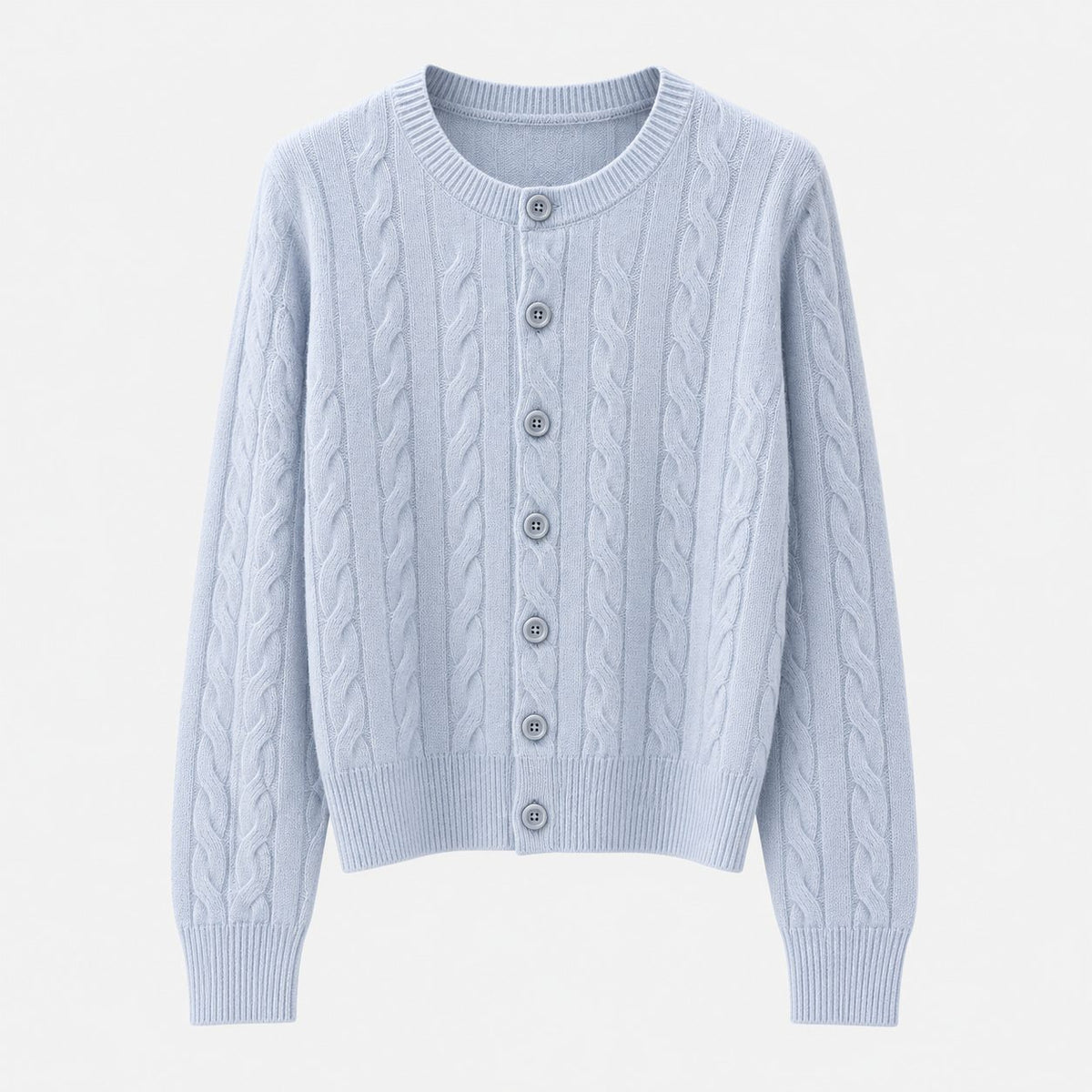 Cable Knit Button-Front Cardigan for Women - View 8