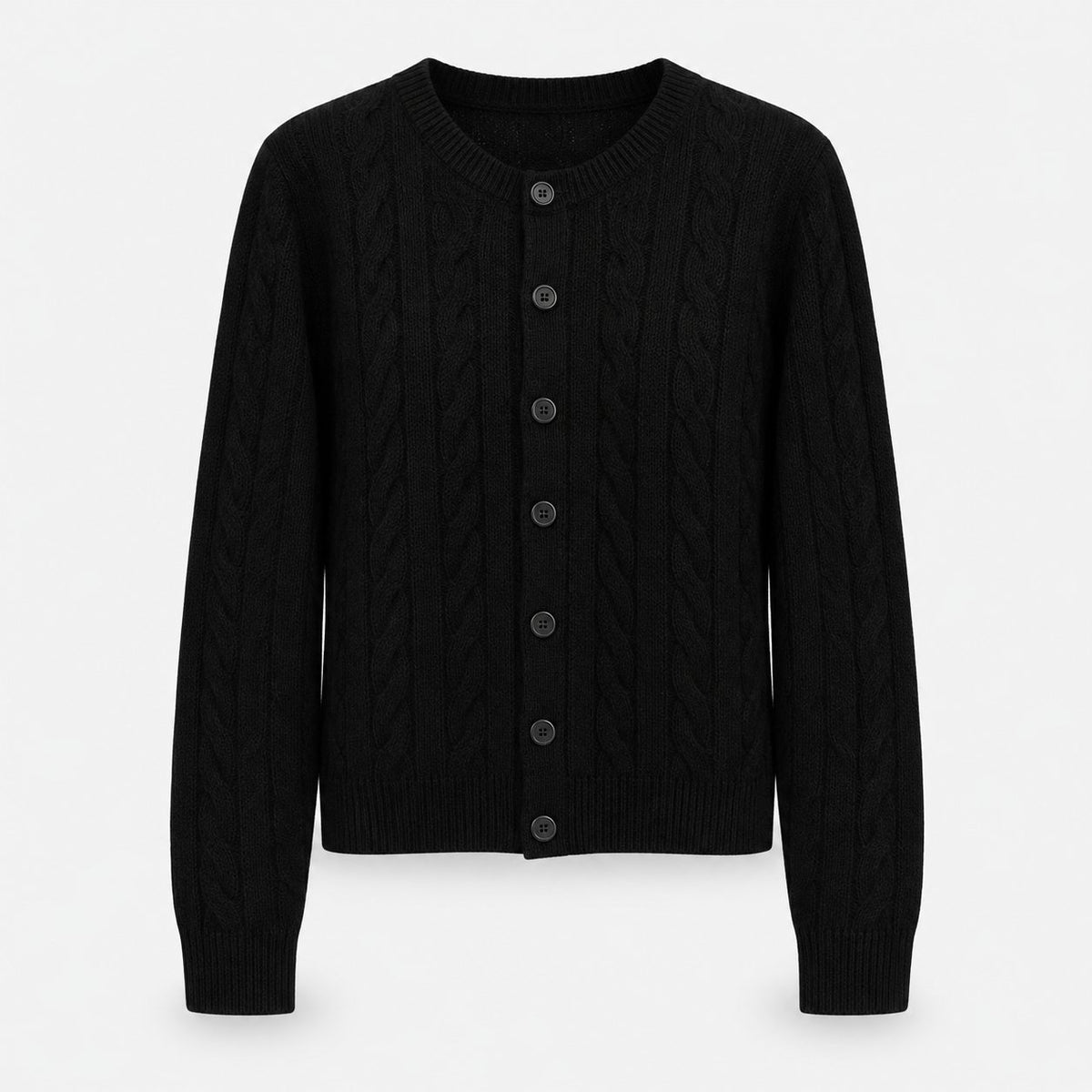 Cable Knit Button-Front Cardigan for Women - View 9
