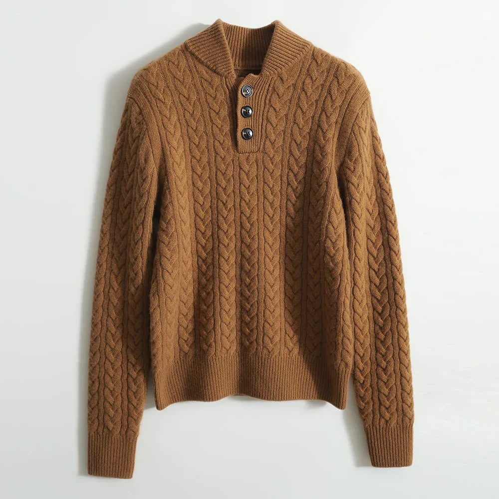 Cable Knit Button-Up Sweater for Women - View 16