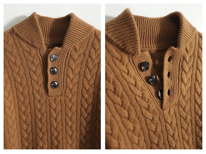 Cable Knit Button-Up Sweater for Women - View 17