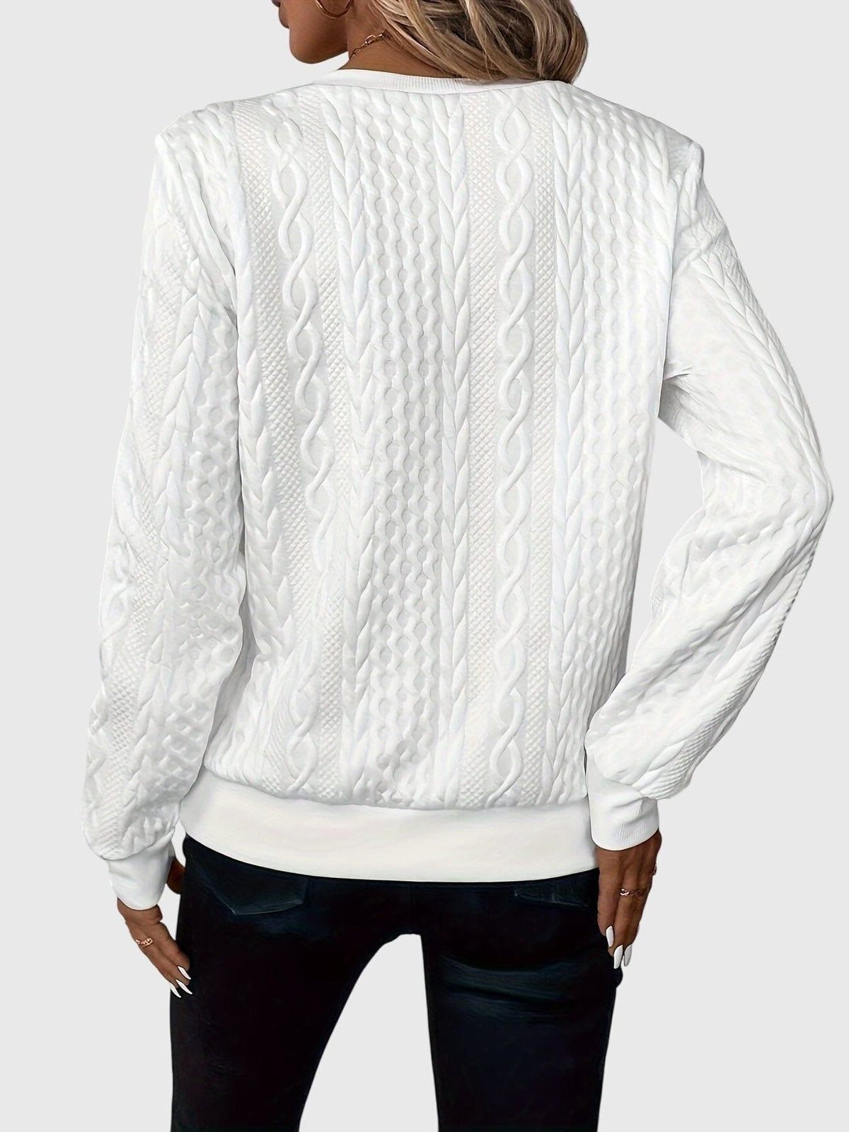 Cable Knit Half-Zip Jumper for Women - View 8