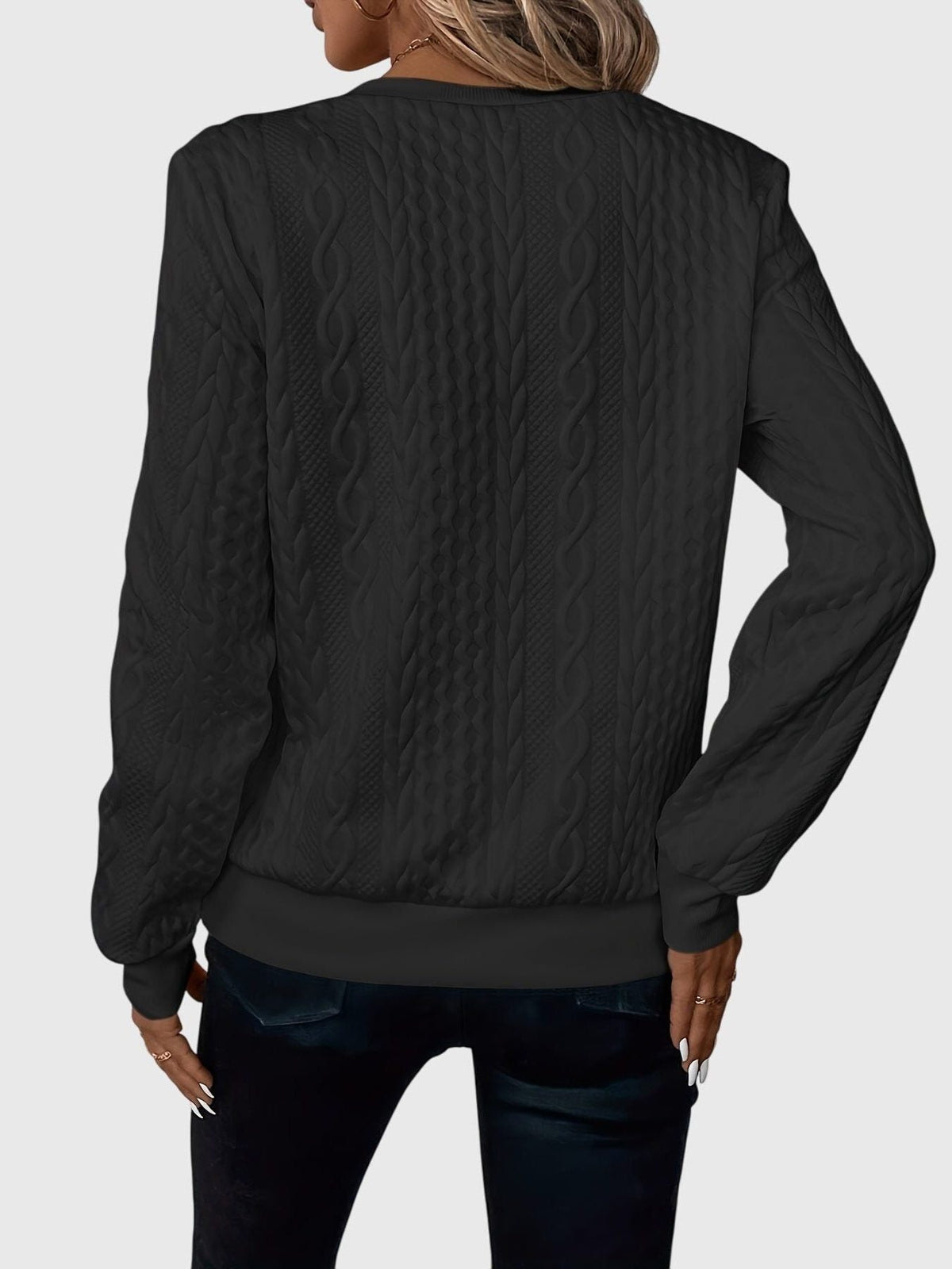 Cable Knit Half-Zip Jumper for Women - View 14