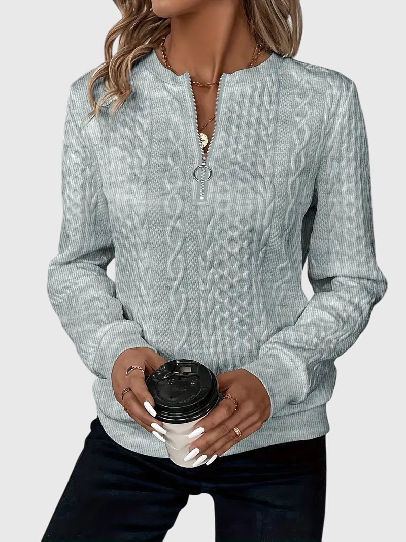 Cable Knit Half-Zip Jumper for Women - View 17