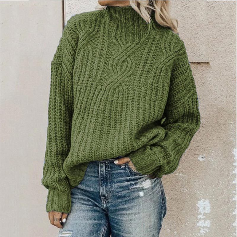 Cable Knit Roll Neck Jumper for Women