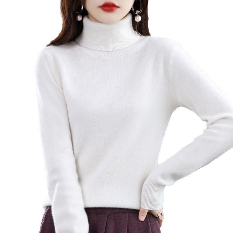 Cashmere Knit Roll Neck Jumper for Women - View 5