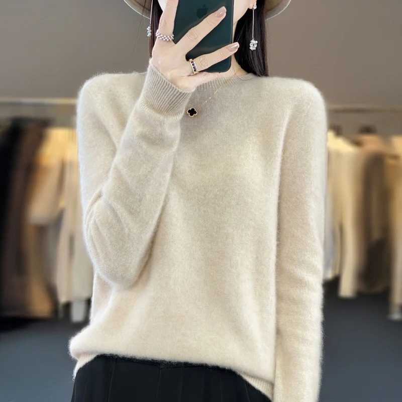 Cashmere Pullover with Crew Neck for Women