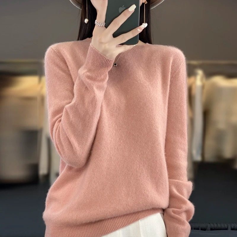Cashmere Pullover with Crew Neck for Women