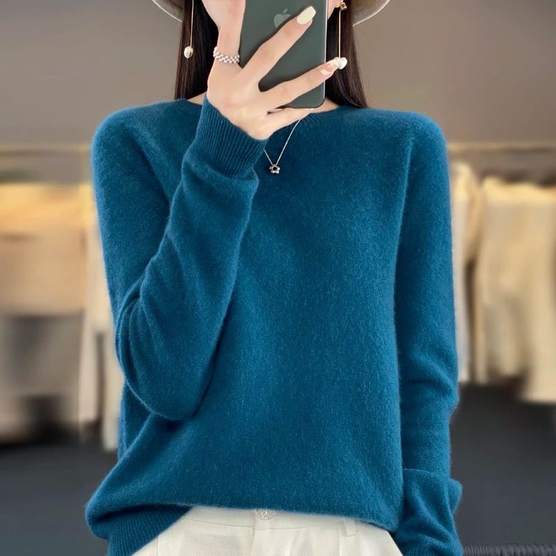 Cashmere Pullover with Crew Neck for Women