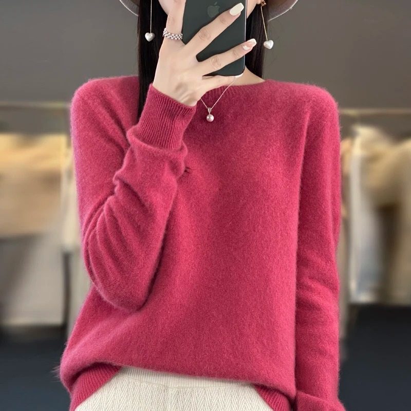 Cashmere Pullover with Crew Neck for Women