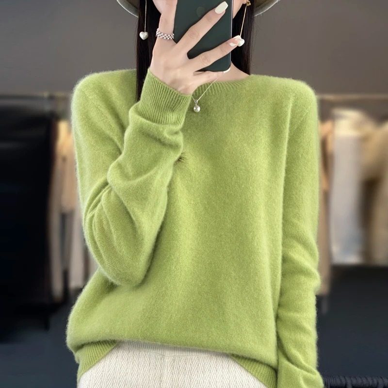 Cashmere Pullover with Crew Neck for Women