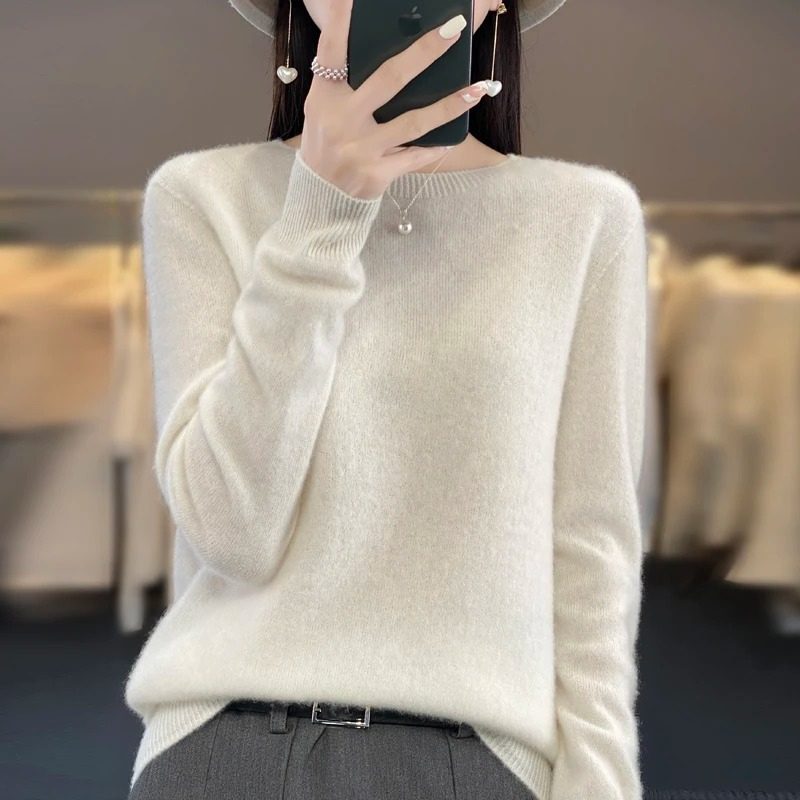 Cashmere Pullover with Crew Neck for Women