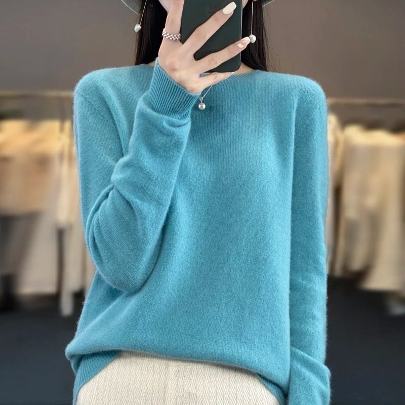 Cashmere Pullover with Crew Neck for Women