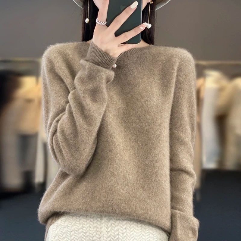 Cashmere Pullover with Crew Neck for Women