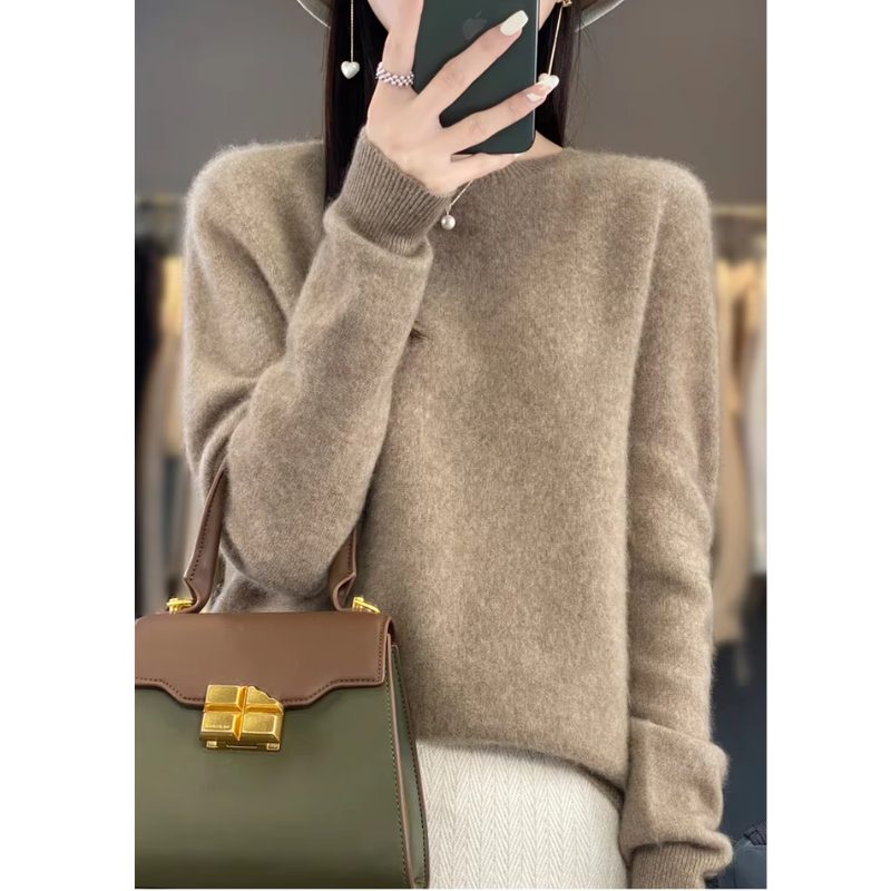 Cashmere Pullover with Crew Neck for Women