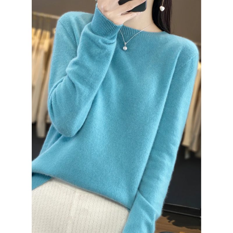 Cashmere Pullover with Crew Neck for Women