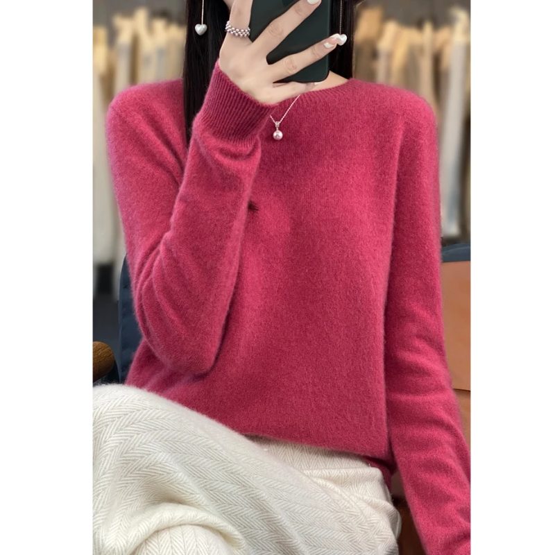 Cashmere Pullover with Crew Neck for Women