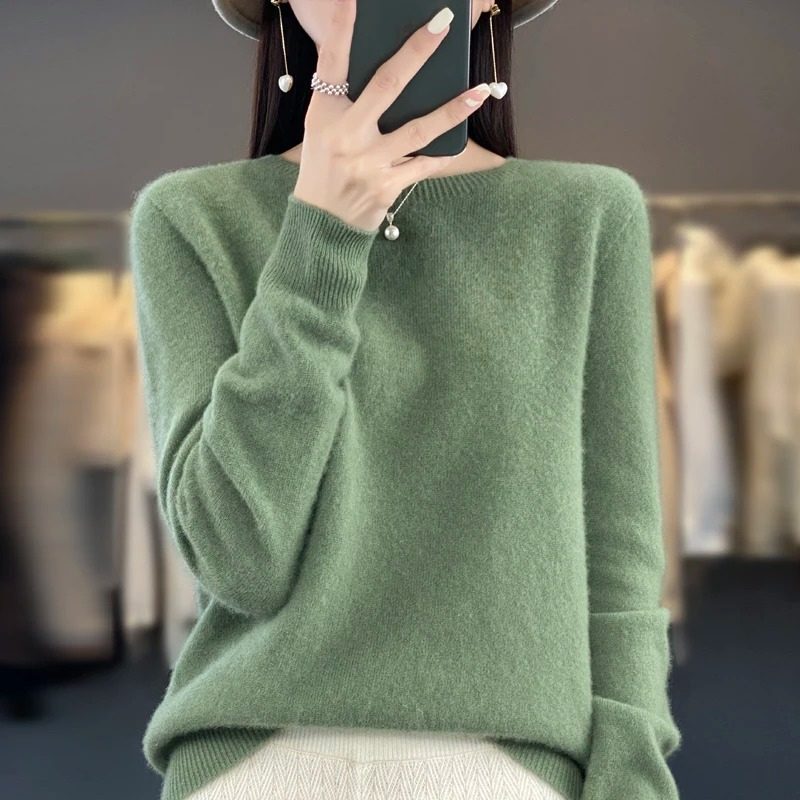 Cashmere Pullover with Crew Neck for Women