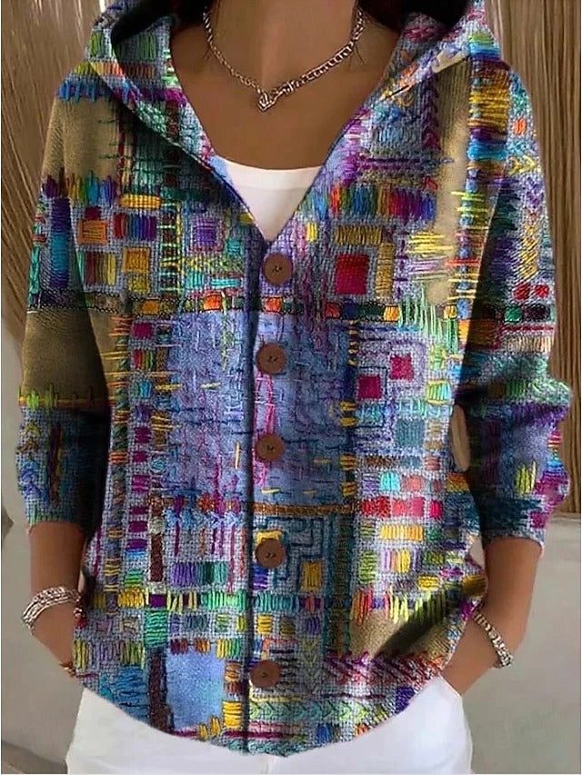 Chunky Knit Cardigan with Hood for Women