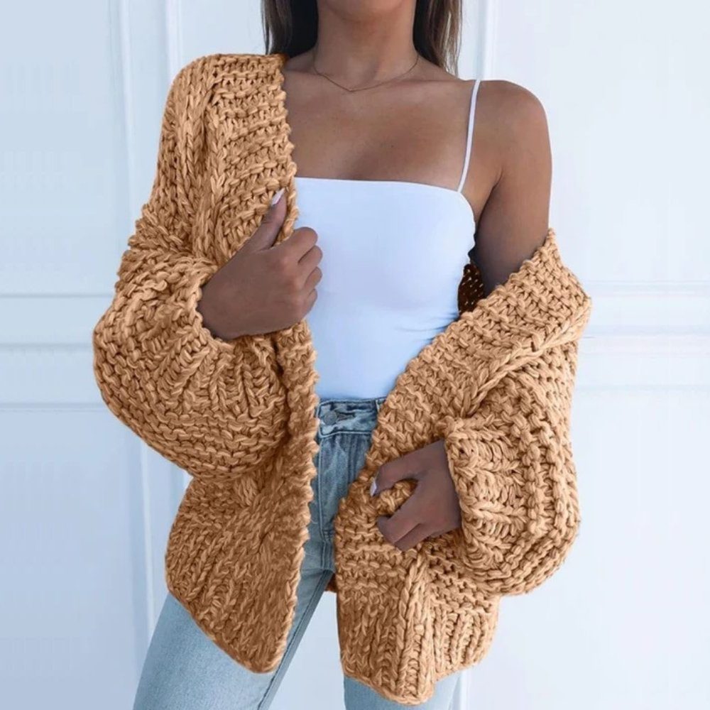 Chunky Knit Oversized Cardigan for Women - View 6
