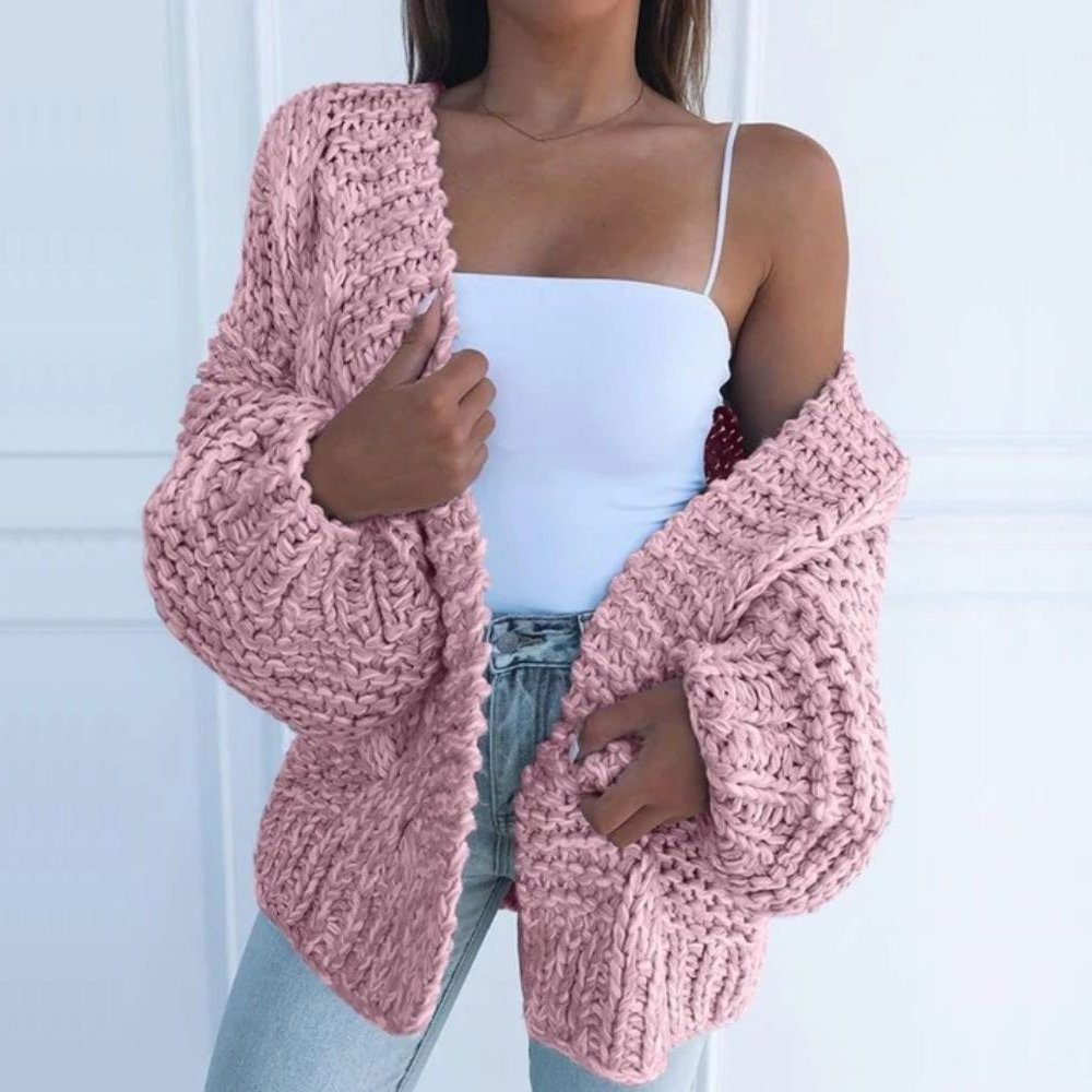 Chunky Knit Oversized Cardigan for Women - View 7