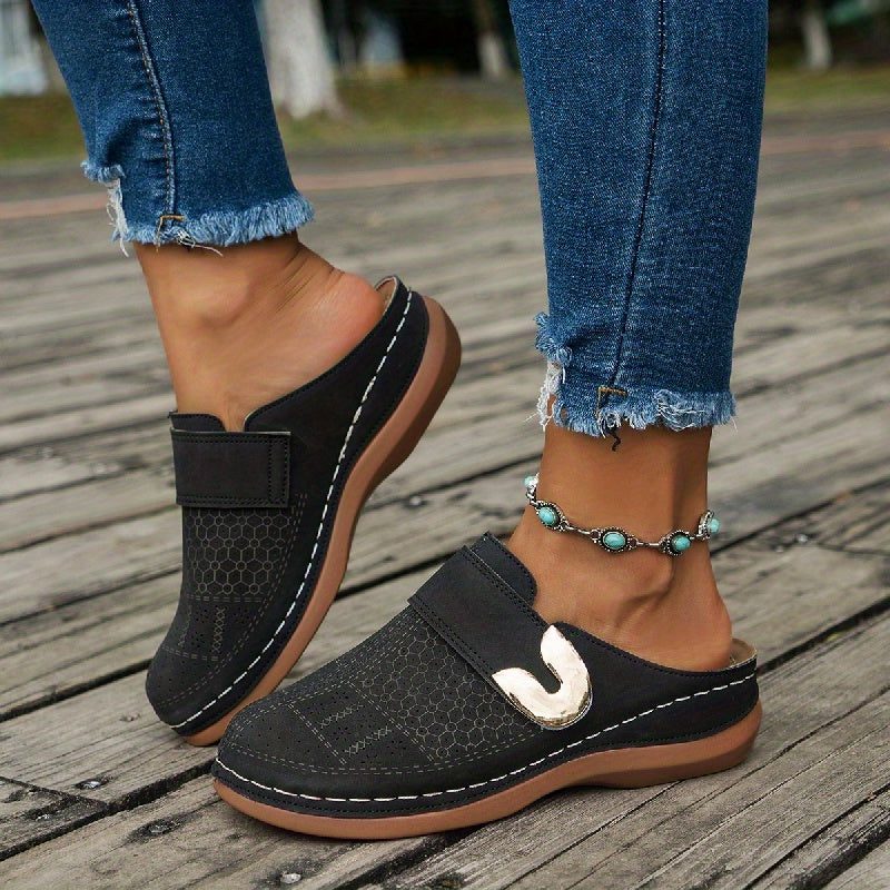 Closed Toe Slip-On Mule for Women - Black