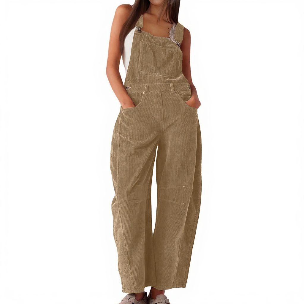 Corduroy Wide Leg Jumpsuit for Women