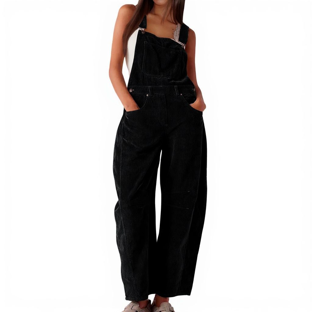 Corduroy Wide Leg Jumpsuit for Women