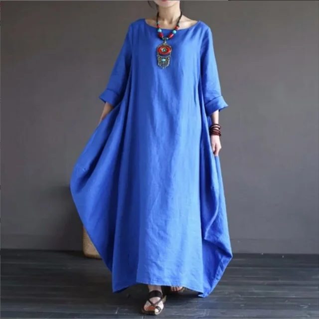 Cotton Oversized Midi Dress for Women