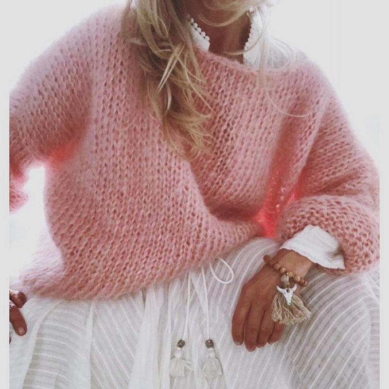 Crew Neck Ribbed Knit Jumper for Women - View 7