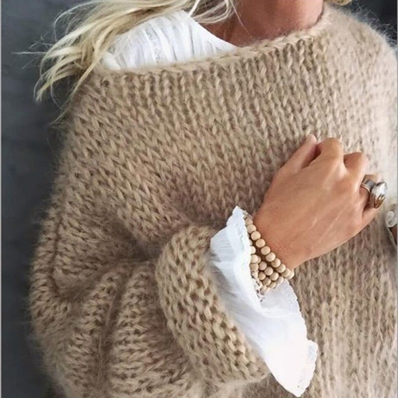 Crew Neck Ribbed Knit Jumper for Women - View 8