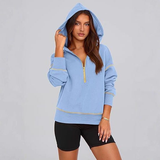 Cropped Half-Zip Sweatshirt for Women - View 4