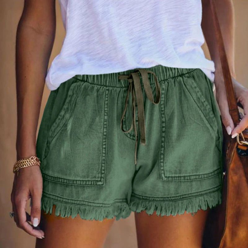 Denim High-Waisted Shorts for Women