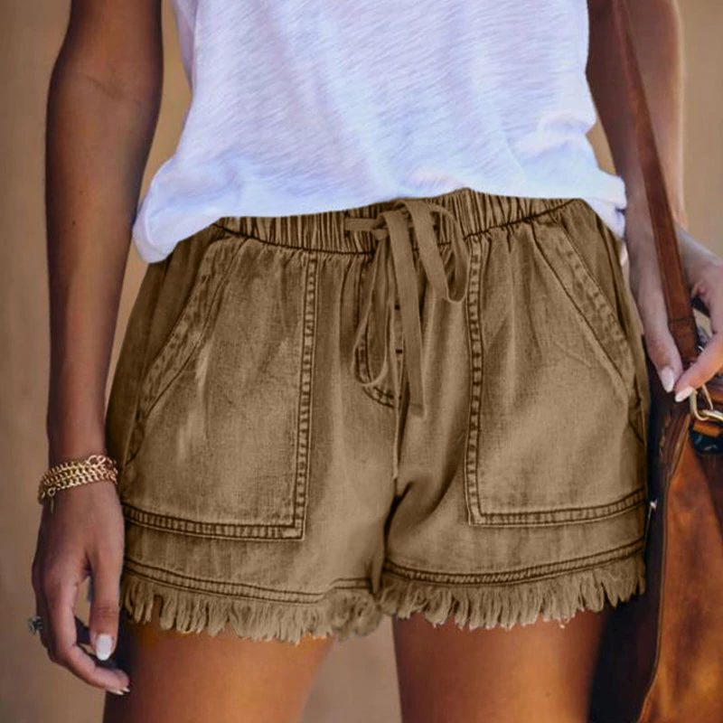 Denim High-Waisted Shorts for Women