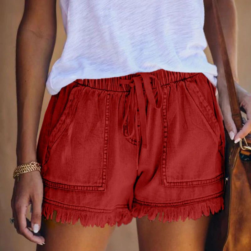 Denim High-Waisted Shorts for Women