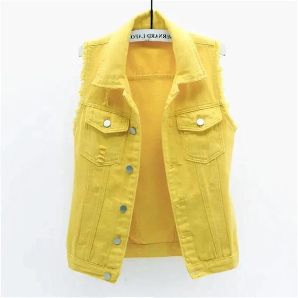 Denim Sleeveless Vest for Women