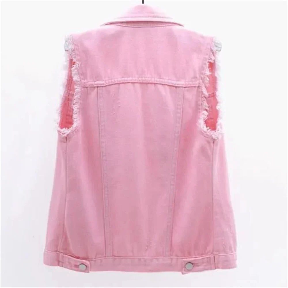 Denim Sleeveless Vest for Women